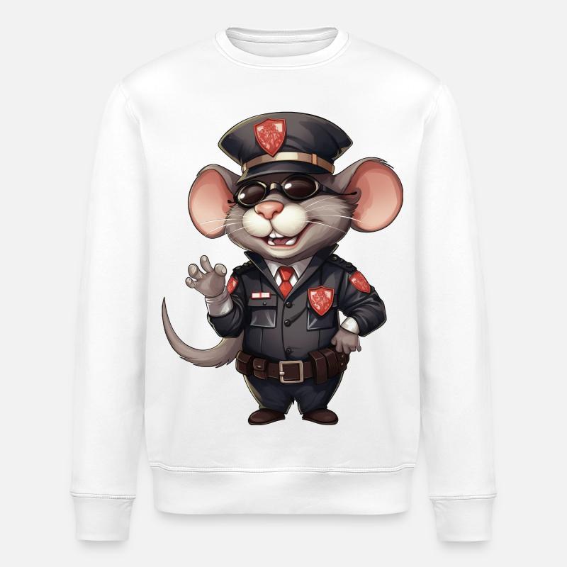 Rats Policier - Sweat bio ROLLER Stanley/Stella Unisexe - blanc