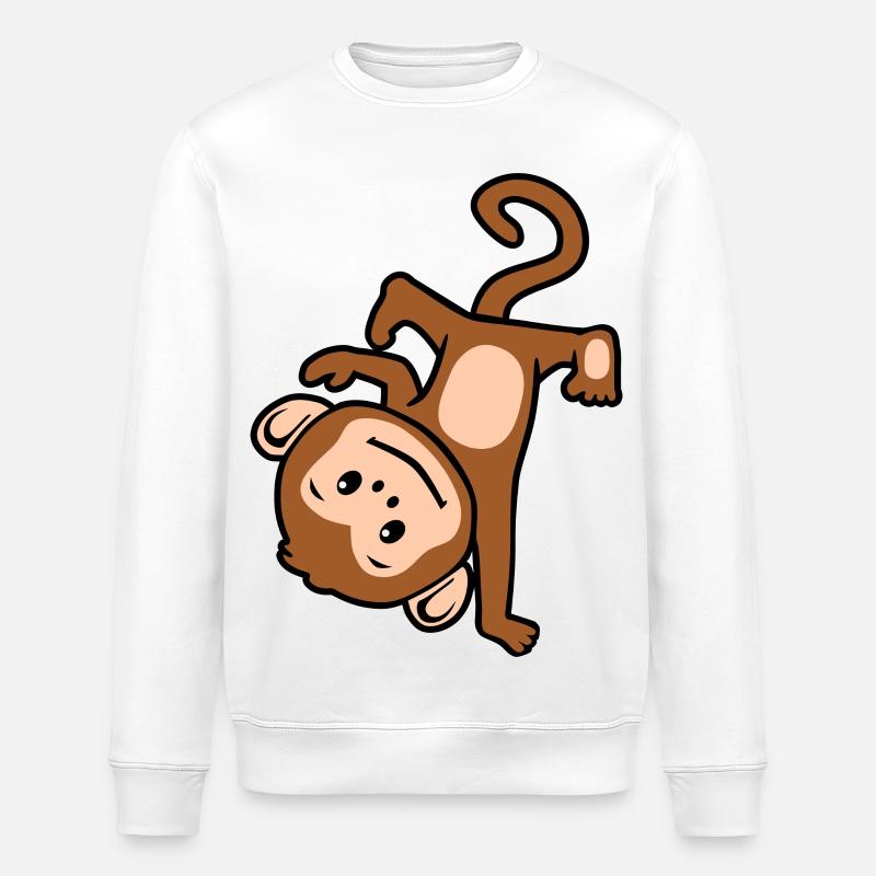 Hiphop-Affe - Stanley/Stella Unisex Bio-Sweatshirt ROLLER - Weiß