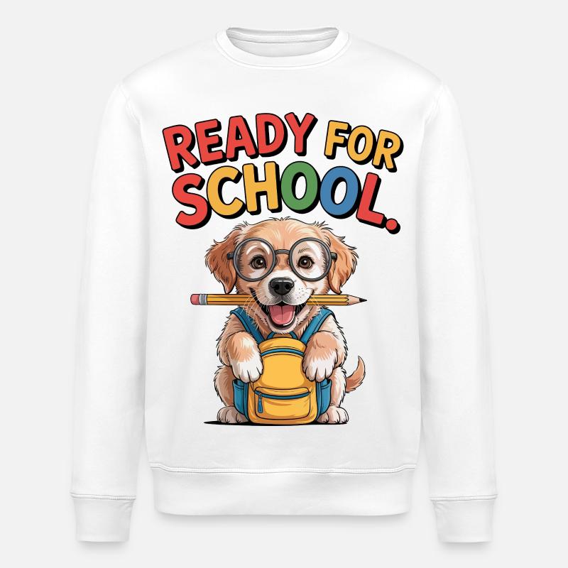Schulwelpe - Stanley/Stella Unisex Bio-Sweatshirt ROLLER - Weiß
