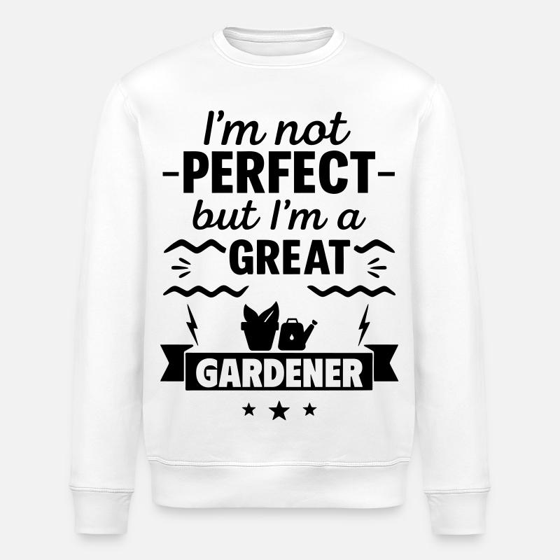 Nicht perfekt aber ein super Gärtner - Stanley/Stella Unisex Bio-Sweatshirt ROLLER - Weiß