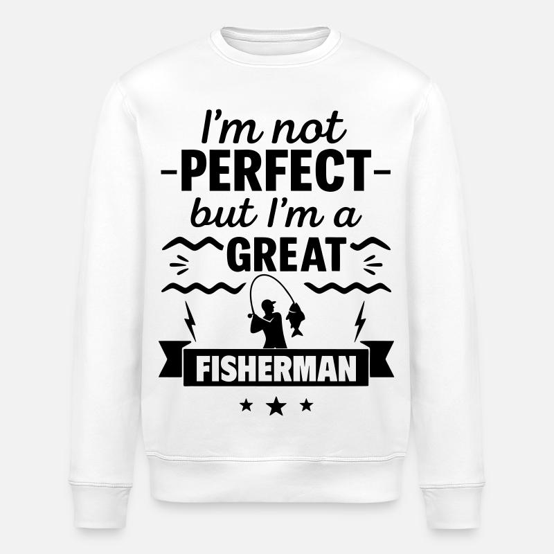 Pas parfait mais super pêcheur - Sweat bio ROLLER Stanley/Stella Unisexe - blanc
