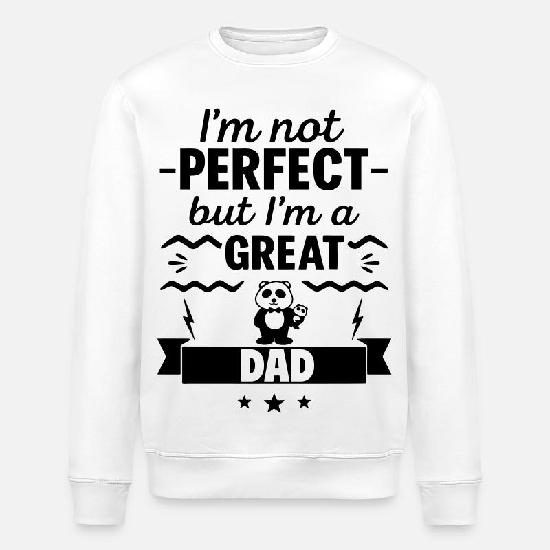Pas parfait, mais un super papa - Sweat bio ROLLER Stanley/Stella Unisexe - blanc