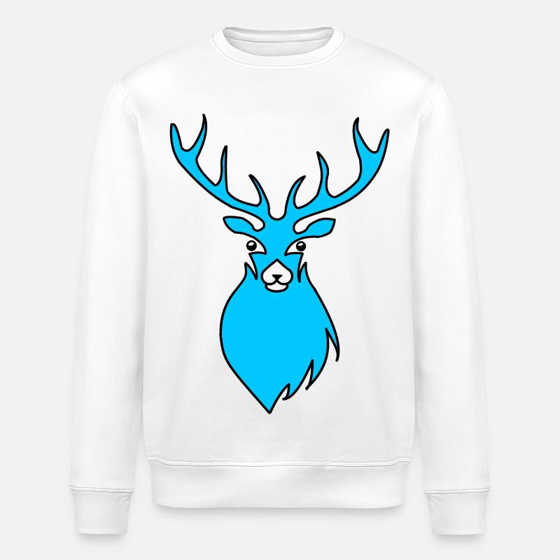 Deer - Stanley/Stella ROLLER Unisex Organic Sweatshirt - white