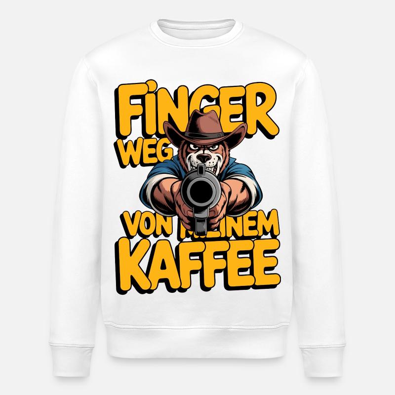 Lâche mon café - Sweat bio ROLLER Stanley/Stella Unisexe - blanc