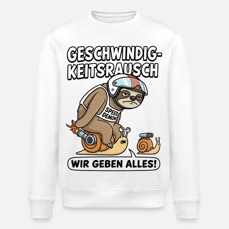 Rush Rapide : Escargot Rapide - Sweat bio ROLLER Stanley/Stella Unisexe - blanc