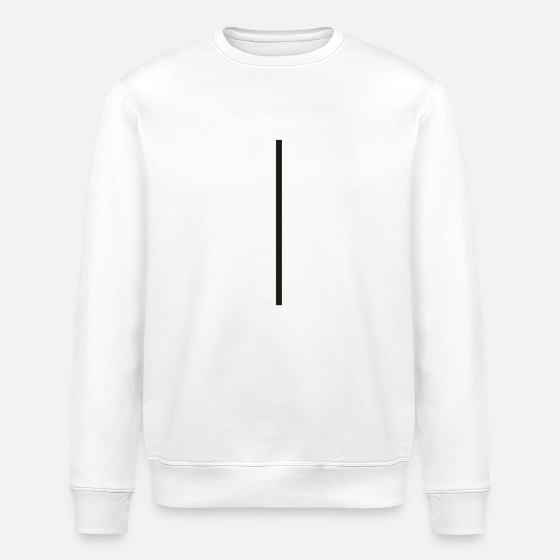 Vertical Line - Stanley/Stella ROLLER Unisex Organic Sweatshirt - white