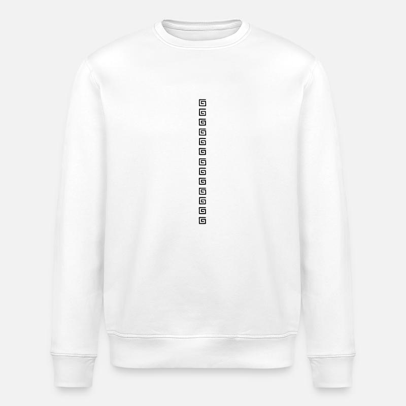 Square spiral pattern - Stanley/Stella ROLLER Unisex Organic Sweatshirt - white