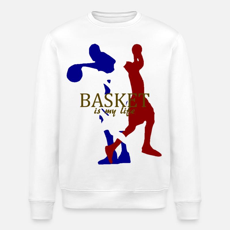 basket is my life - Sweat bio ROLLER Stanley/Stella Unisexe - blanc