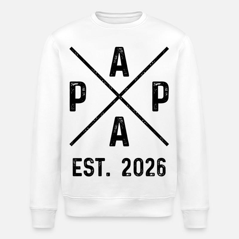Papa Est. 2026 - Sweat bio ROLLER Stanley/Stella Unisexe - blanc