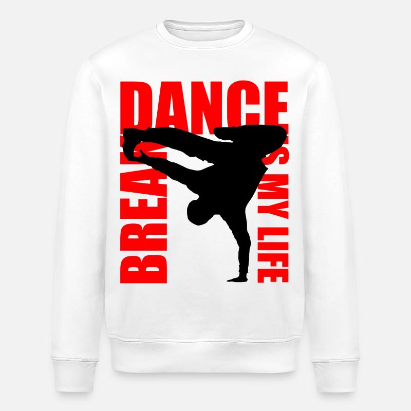 break dance is my life - Stanley/Stella Unisex Bio-Sweatshirt ROLLER - Weiß