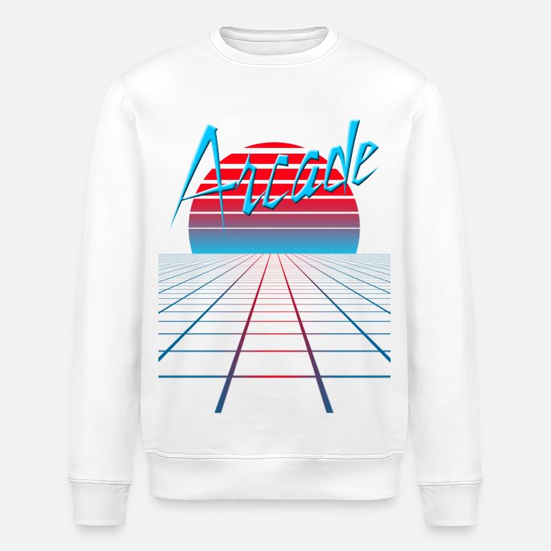 NERDY pour toujours - Arcade - Sweat bio ROLLER Stanley/Stella Unisexe - blanc
