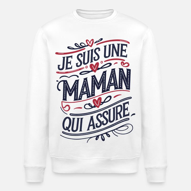 Ich bin eine Mutter, die versichert - Stanley/Stella Unisex Bio-Sweatshirt ROLLER - Weiß