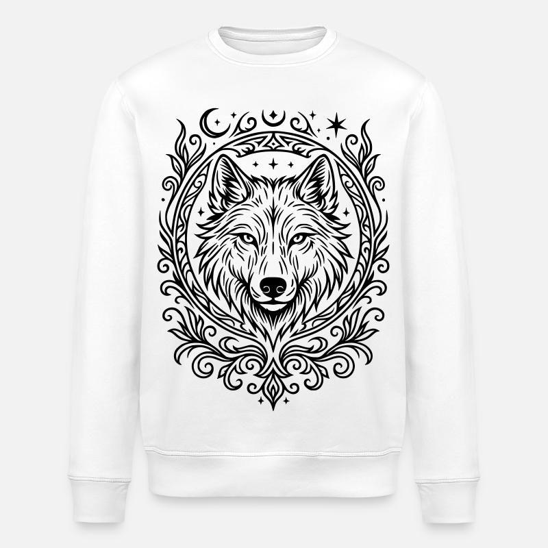 Wolfskopf - Stanley/Stella Unisex Bio-Sweatshirt ROLLER - Weiß
