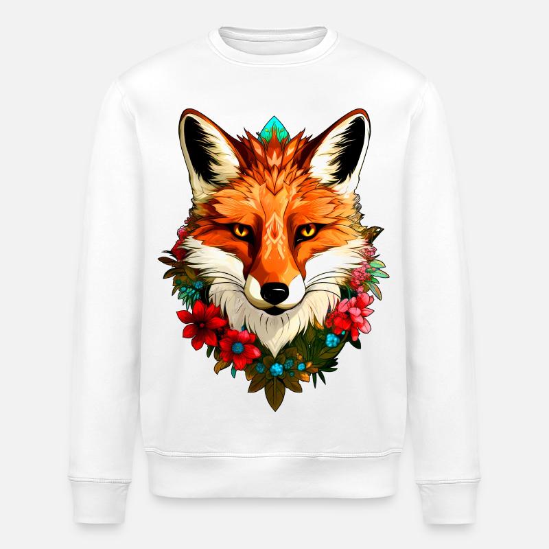 Foxes Style - Stanley/Stella ROLLER Unisex Organic Sweatshirt - white