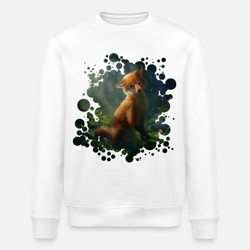 Kleiner Fuchs (Fox) - Stanley/Stella Unisex Bio-Sweatshirt ROLLER - Weiß