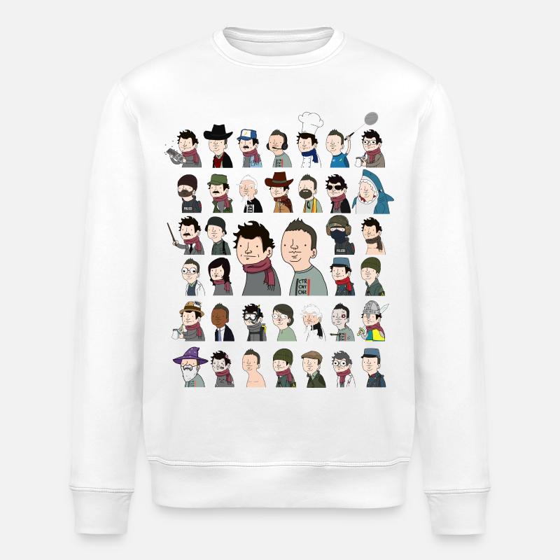 Wankil World - Sweat bio ROLLER Stanley/Stella Unisexe - blanc
