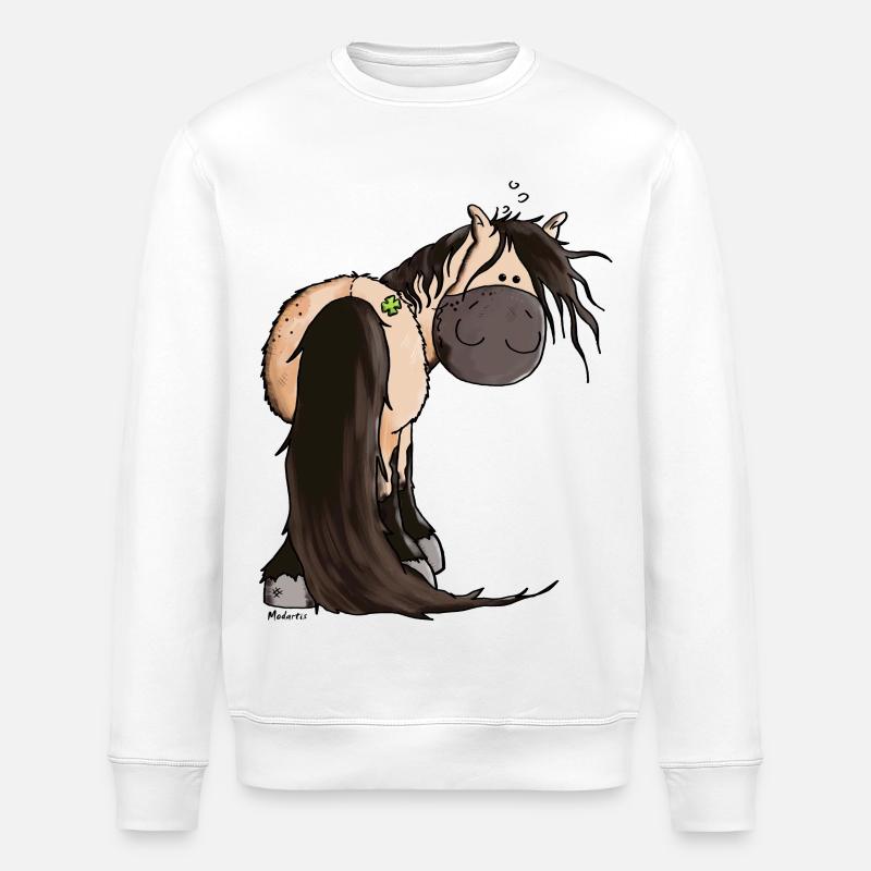 Connemara Cheval - Sweat bio ROLLER Stanley/Stella Unisexe - blanc