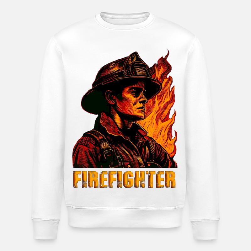 Pompier - Sweat bio ROLLER Stanley/Stella Unisexe - blanc