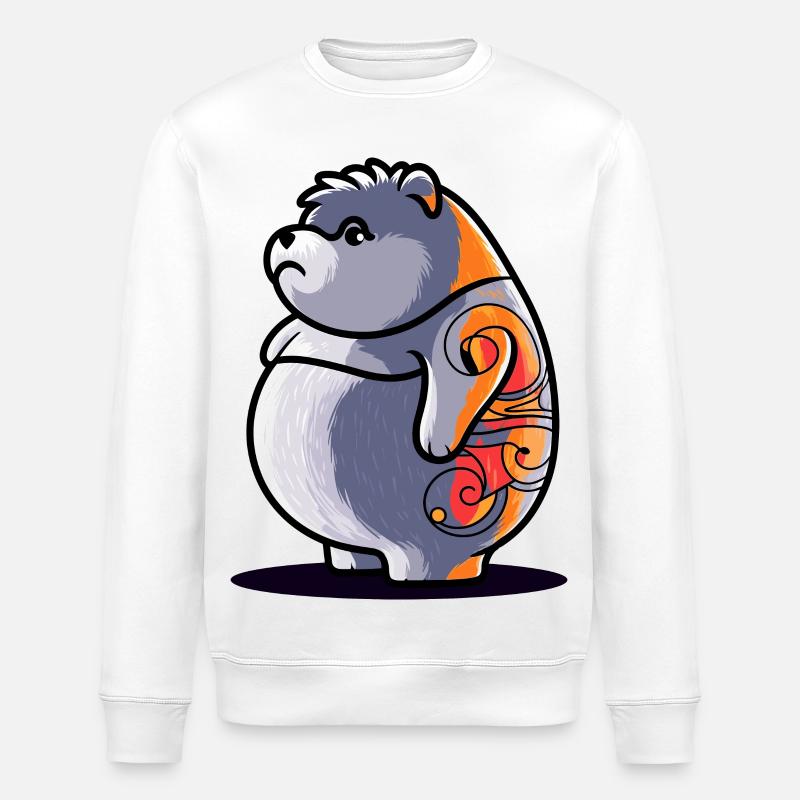 Launischer Bär - Stanley/Stella Unisex Bio-Sweatshirt ROLLER - Weiß