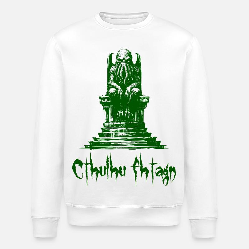 Statue von Cthulhu - Stanley/Stella Unisex Bio-Sweatshirt ROLLER - Weiß