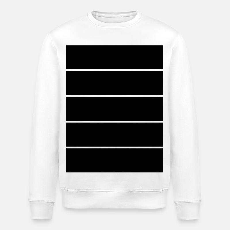 Minimalist horizontal lines - Stanley/Stella ROLLER Unisex Organic Sweatshirt - white