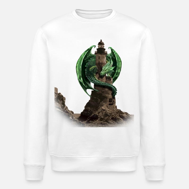dragon lighthouse by customstyle - Sweat bio ROLLER Stanley/Stella Unisexe - blanc