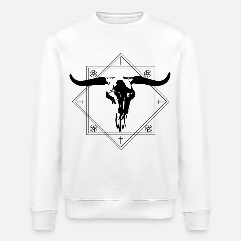 crâne - Sweat bio ROLLER Stanley/Stella Unisexe - blanc