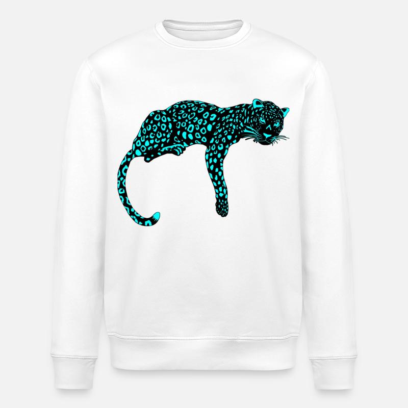 Neopard-ICE - Stanley/Stella ROLLER Unisex Organic Sweatshirt - white