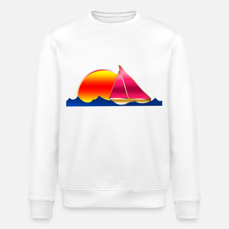 Sailing Yacht Sea Sun - Sweat bio ROLLER Stanley/Stella Unisexe - blanc
