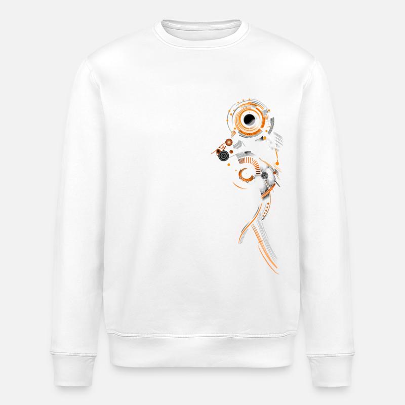 Design Abstrait - Sweat bio ROLLER Stanley/Stella Unisexe - blanc