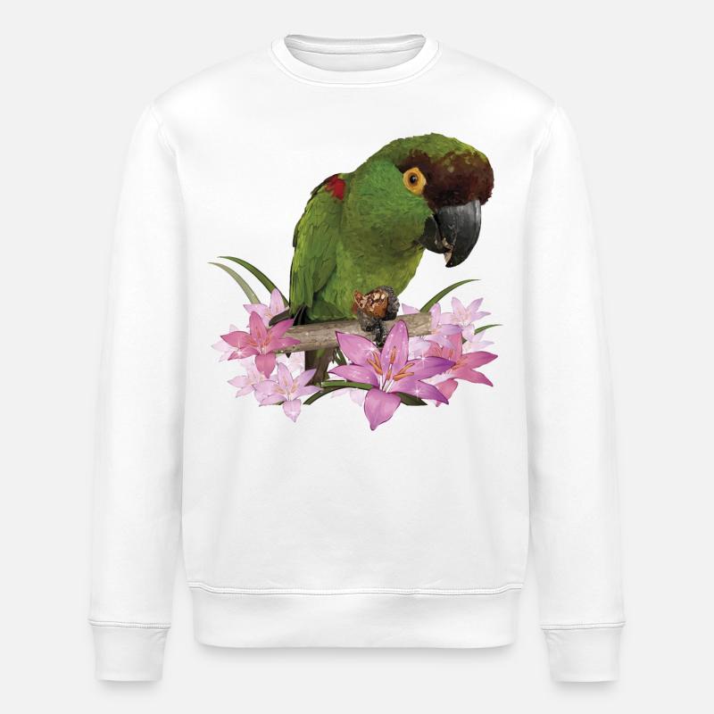 Der Bergsittich - Stanley/Stella Unisex Bio-Sweatshirt ROLLER - Weiß