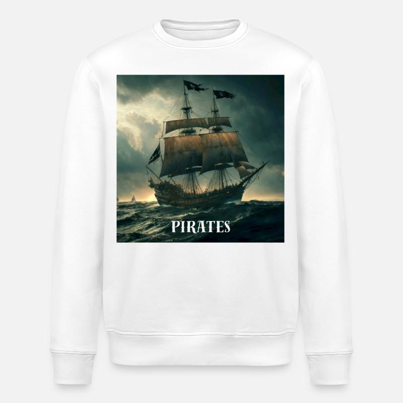 Piratenschiff - Stanley/Stella Unisex Bio-Sweatshirt ROLLER - Weiß