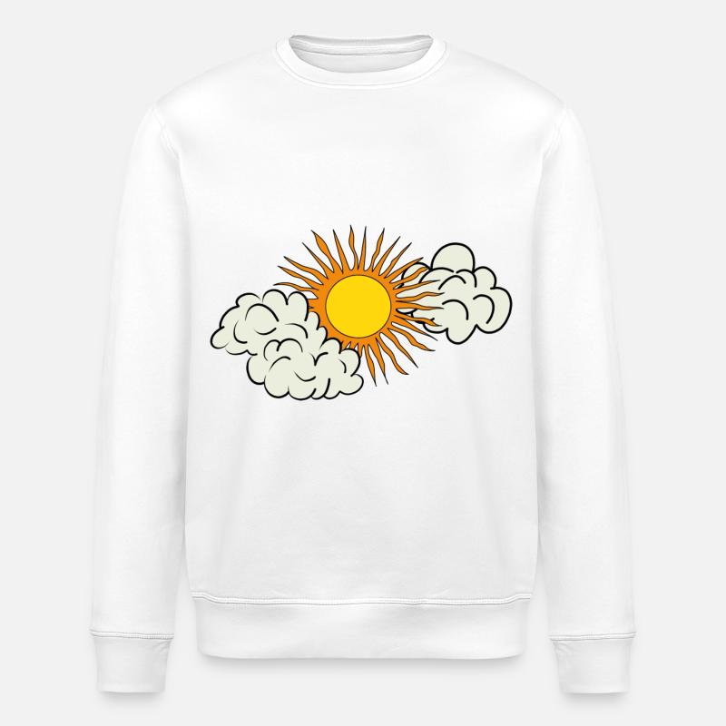 Sun Clouds Retrostyle - Stanley/Stella ROLLER Unisex Organic Sweatshirt - white
