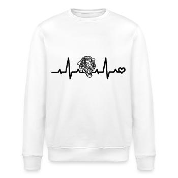 Jaguar Herzfrequenz - Stanley/Stella Unisex Bio-Sweatshirt ROLLER - Weiß - Vorne - Nik (191cm)