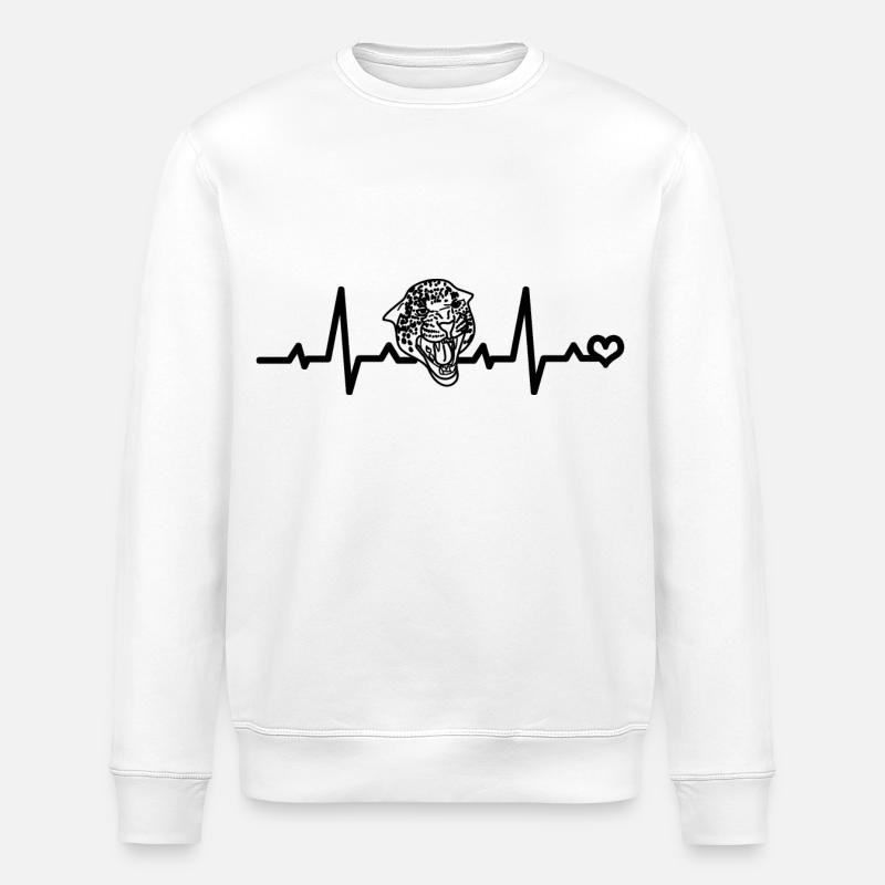 Fréquence cardiaque Jaguar - Sweat bio ROLLER Stanley/Stella Unisexe - blanc