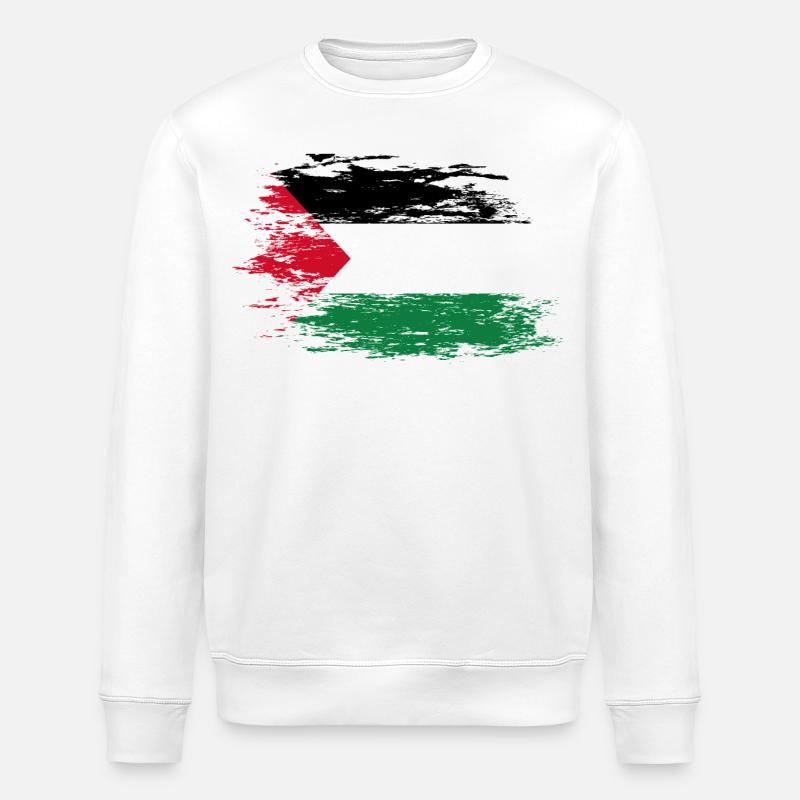 Drapeau palestinien utilisé - Sweat bio ROLLER Stanley/Stella Unisexe - blanc