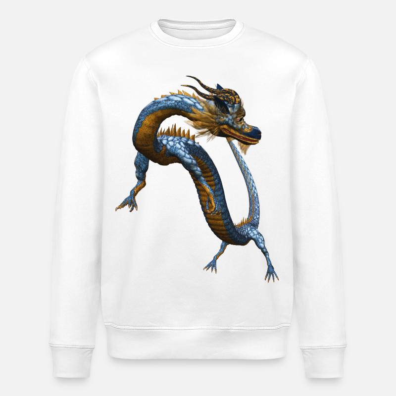 Chinese dragon - Stanley/Stella Unisex Bio-Sweatshirt ROLLER - Weiß