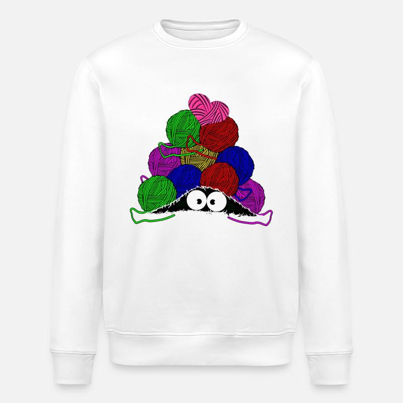 Stricken - Stanley/Stella Unisex Bio-Sweatshirt ROLLER - Weiß