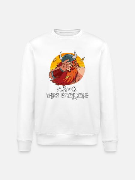FacePalm Viking - Stanley/Stella ROLLER Unisex Organic Sweatshirt - white