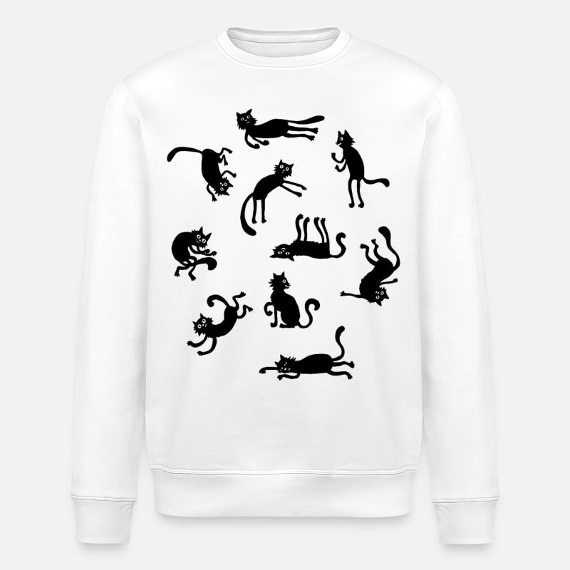 ein Haufen Katzen - Stanley/Stella Unisex Bio-Sweatshirt ROLLER - Weiß