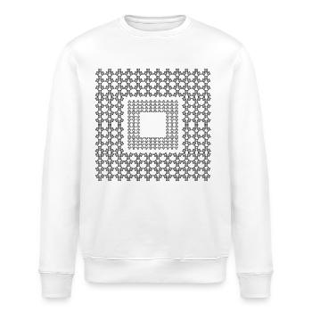 Square decor - Stanley/Stella ROLLER Unisex Organic Sweatshirt - white - Front - Nik (191cm)