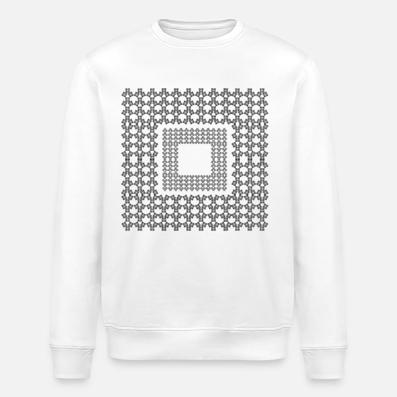 Quadratisches Dekor - Stanley/Stella Unisex Bio-Sweatshirt ROLLER - Weiß