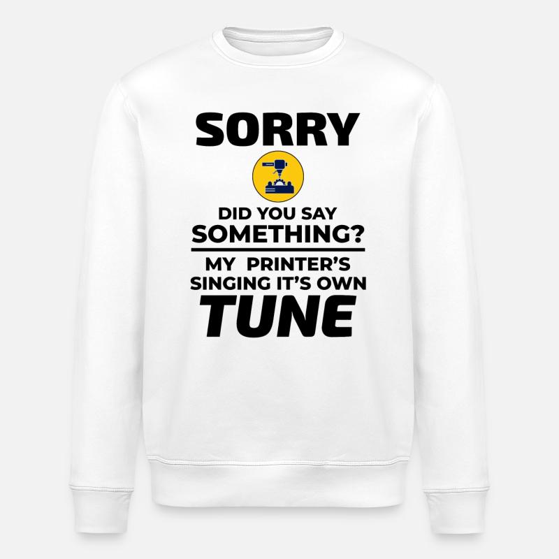 3D Printer 3D Printing Funny - Stanley/Stella ROLLER Unisex Organic Sweatshirt - white
