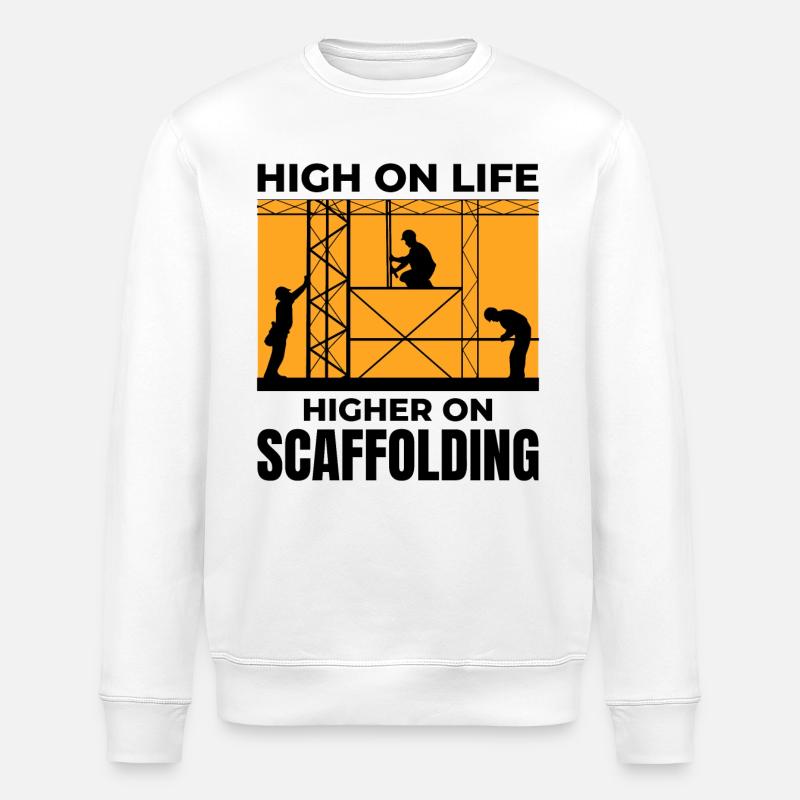 Gerüstbauer Gerüstbauer Gerüstbaubühne - Stanley/Stella Unisex Bio-Sweatshirt ROLLER - Weiß