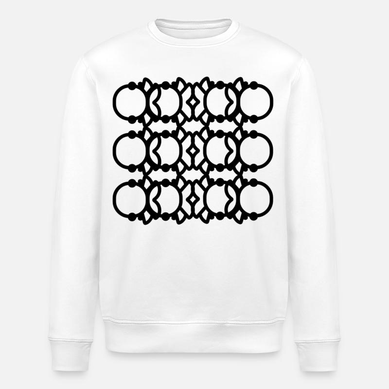 circular ring - Stanley/Stella ROLLER Unisex Organic Sweatshirt - white