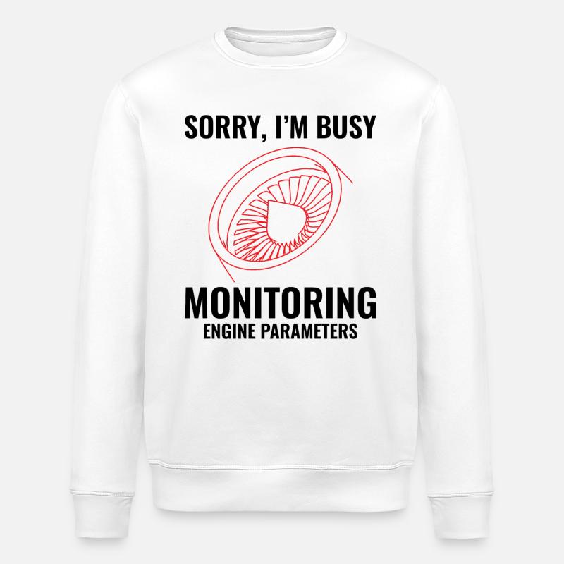 Düsentriebwerk Flugzeugmechaniker Luftfahrttechniker - Stanley/Stella Unisex Bio-Sweatshirt ROLLER - Weiß