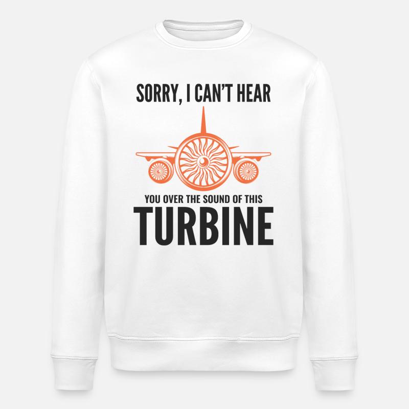 Düsentriebwerk Flugzeugmechaniker Luftfahrttechniker - Stanley/Stella Unisex Bio-Sweatshirt ROLLER - Weiß