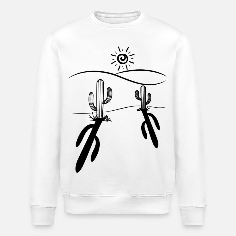 cactus - Stanley/Stella ROLLER Unisex Organic Sweatshirt - white