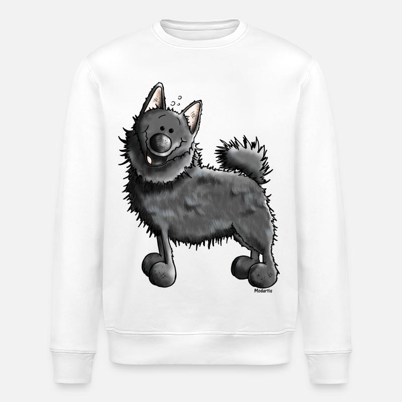 Drôle Schipperke - Chien - Sweat bio ROLLER Stanley/Stella Unisexe - blanc