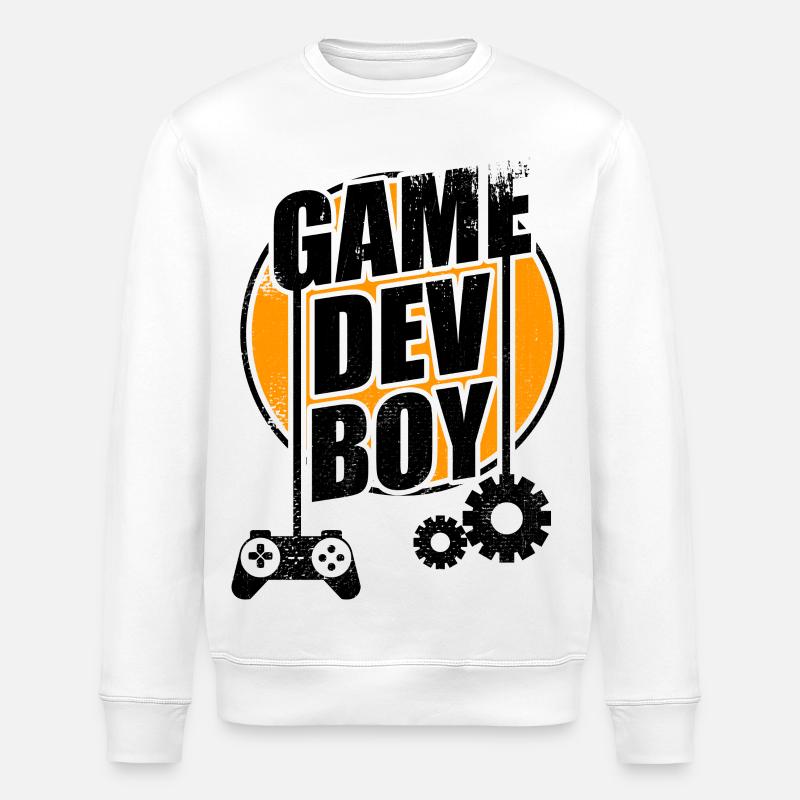Game Dev Boy - Stanley/Stella ROLLER Unisex Organic Sweatshirt - white
